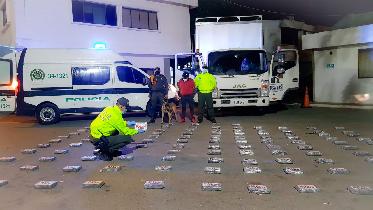 En Valledupar Policía incauta 130 kilos de cocaína perteneciente al clan del golfo