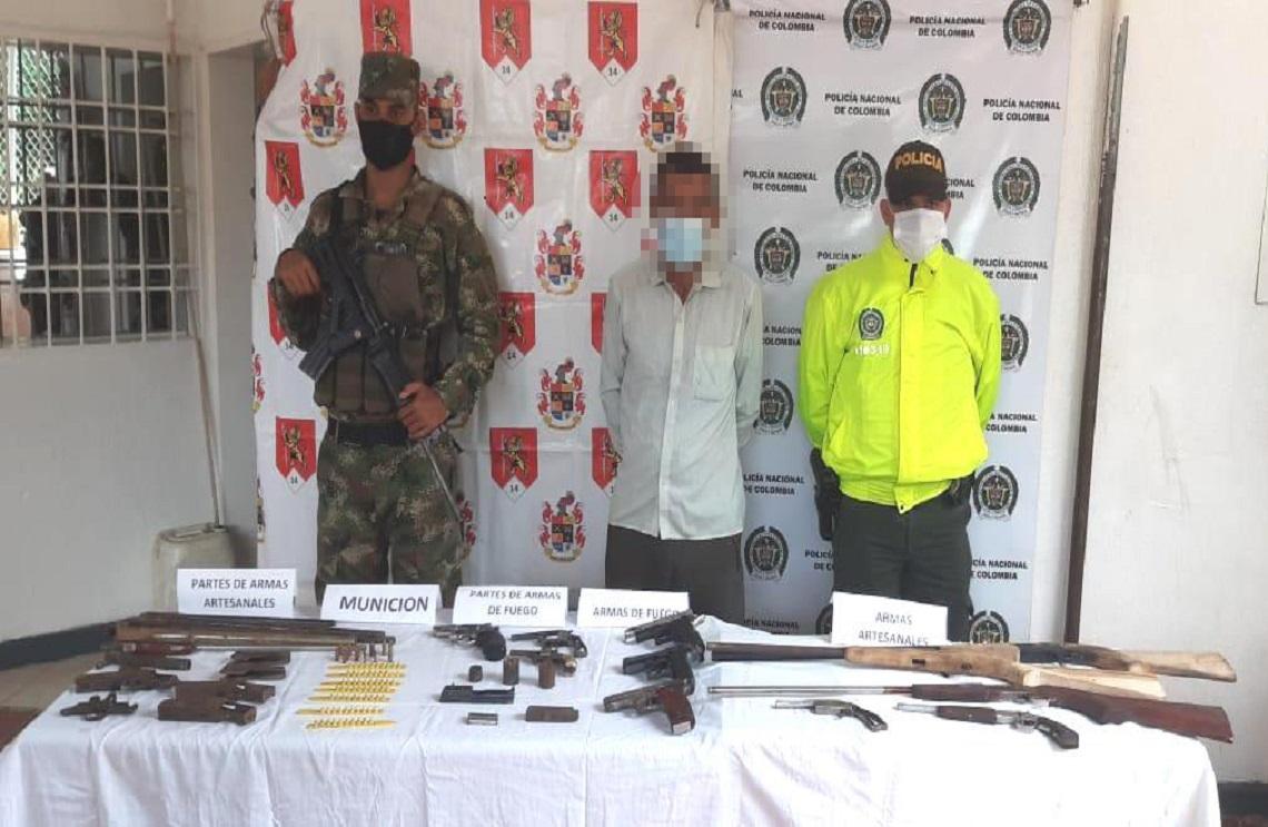 En sur de Cesar, capturado alias Sato o Comandante, integrante del GAO Clan del Golfo