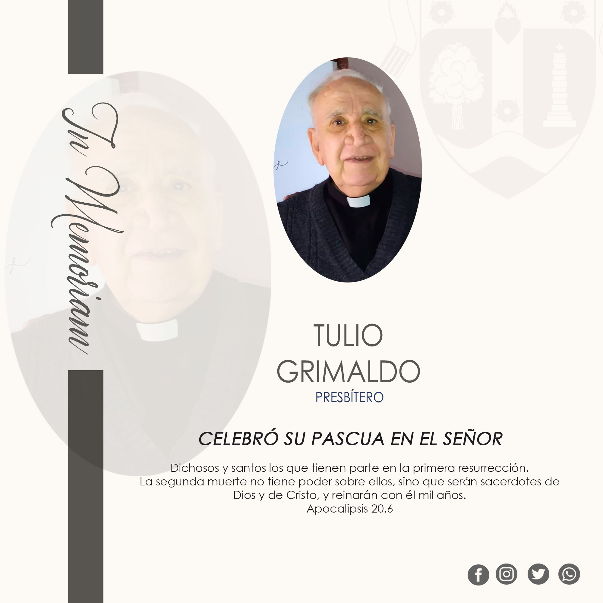 Falleció en Ocaña el Presbítero Tulio Grimaldo