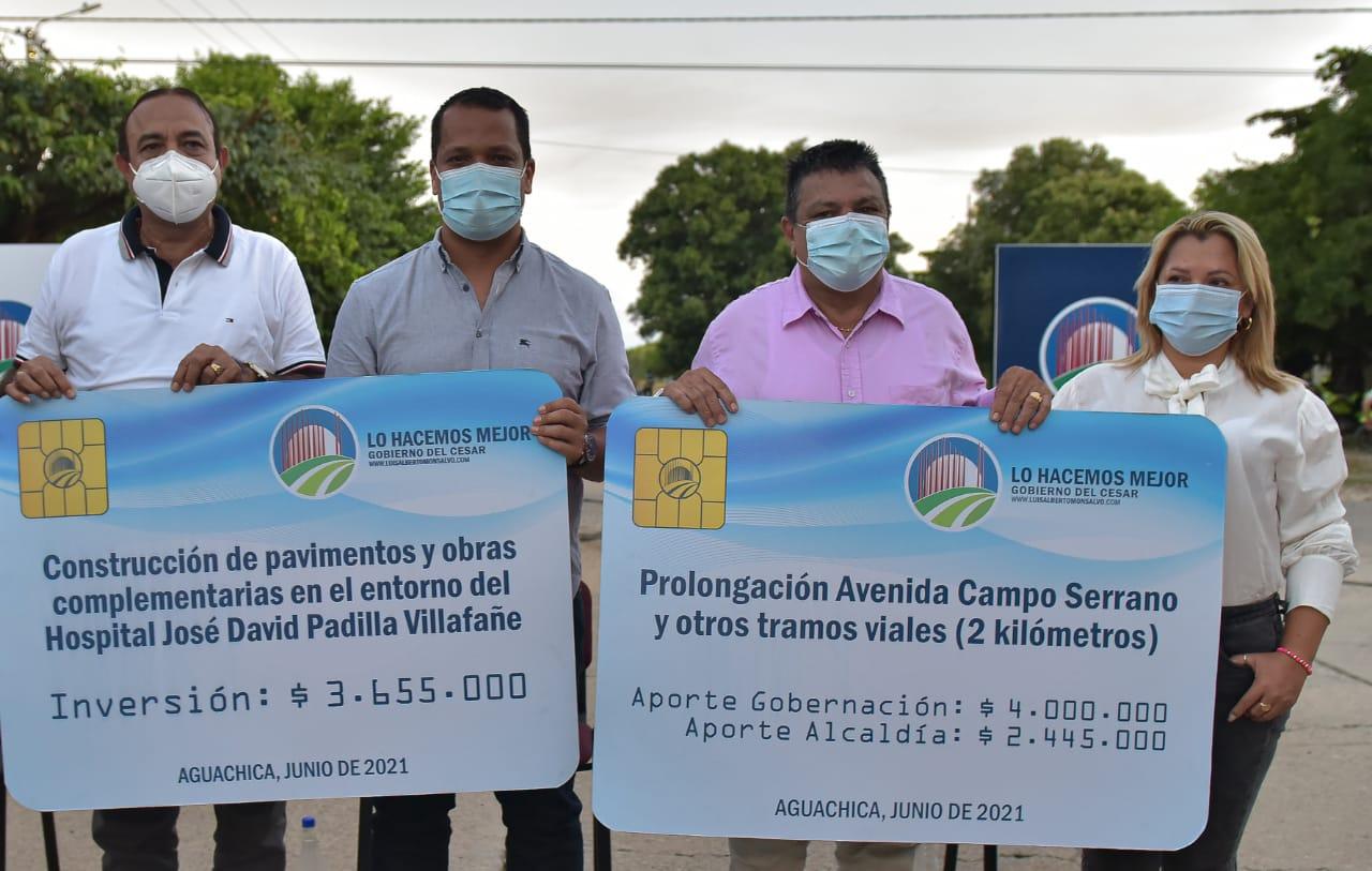 Gobernación y alcaldía de Aguachica firman convenio para la construcción de la prolongación de la avenida Campo Serrano
