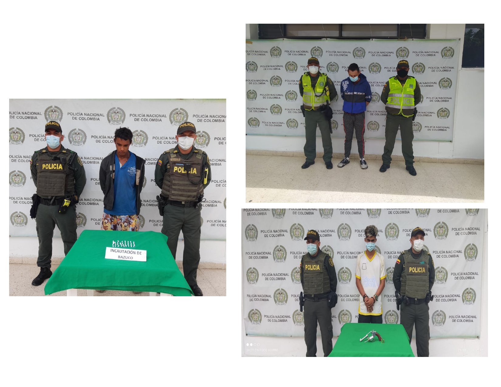 Capturan a 3 personas en Aguachica por diferentes delitos