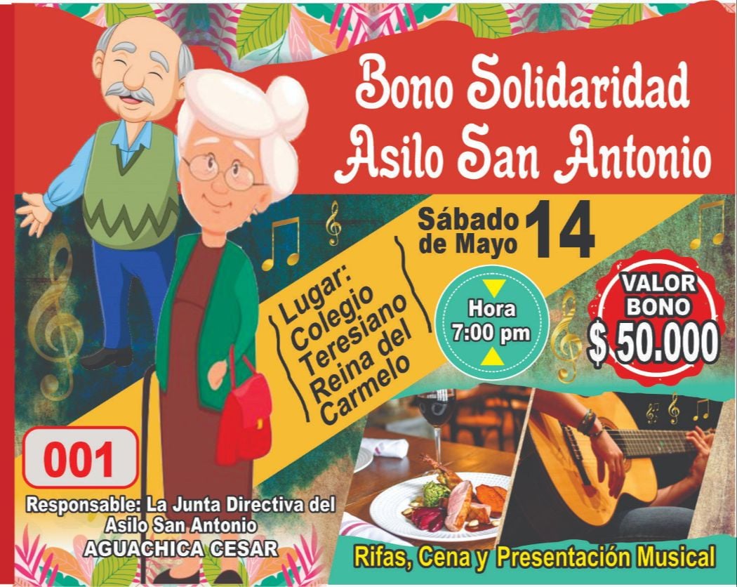 Bono solidario para ayudar a los abuelos del asilo San Antonio