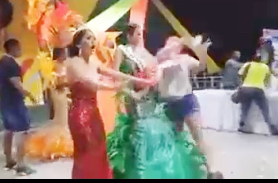 Coronación de la reina del carnaval de Gamarra terminó en un bochornoso episodio