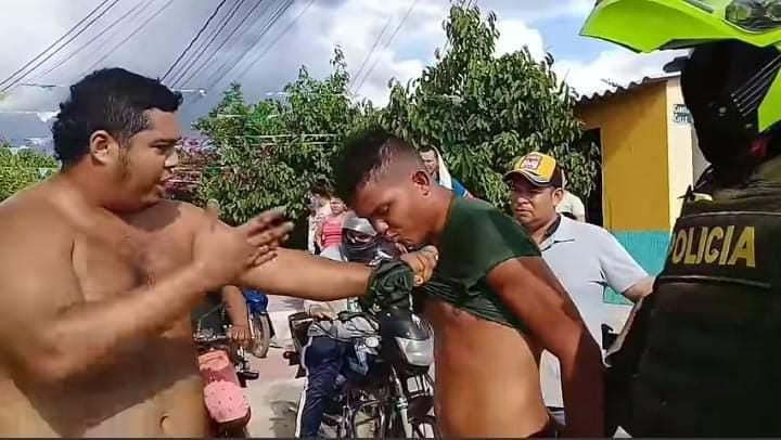 Habitantes del barrio los Cocos en Aguachica capturaron a presunto ladrón