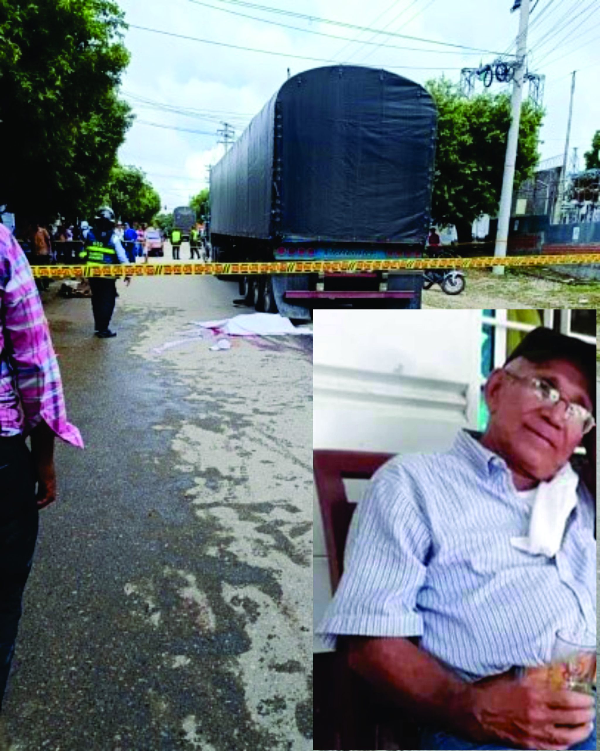 Adulto mayor perdió la vida en Aguachica al ser arrollado por una tractomula