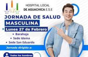Jornada de salud masculina realizará el Hospital Local y la nueva EPS