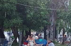 Parque San Roque de Aguachica convertido en el hotel de habitantes de Calle