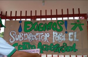 Organización sindical SETRASENA y aprendices del Centro Agroempresarial Aguachica protestaron pacíficamente por falta de subdirector