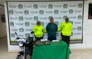 En Aguachica una persona capturada por el delito de tráfico y porte de armas de fuego