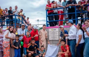 Gobernación del Cesar inauguraron cancha en zona rural de Pailitas