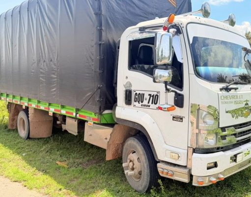 Policía Nacional recupera camión hurtado en Aguachica y ubicado en zona rural de Pelaya