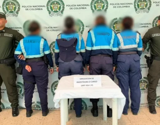 Capturados falsos agentes de tránsito en San Martin Cesar